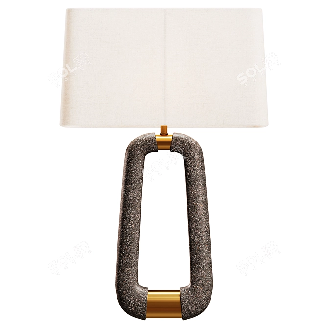 Graphite Stone Table Lamp 3D model image 1