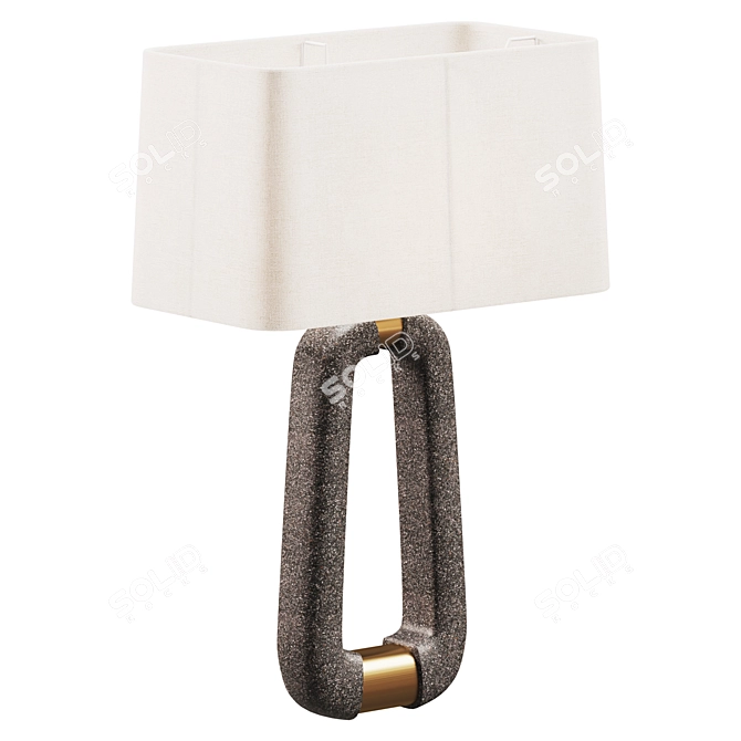 Graphite Stone Table Lamp 3D model image 2