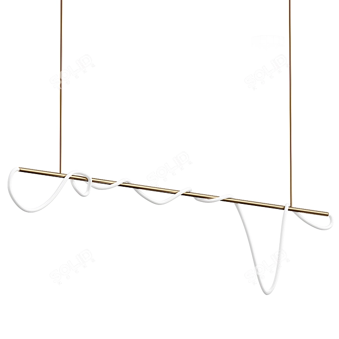 Nordic Minimalist Pendant Light 3D model image 1