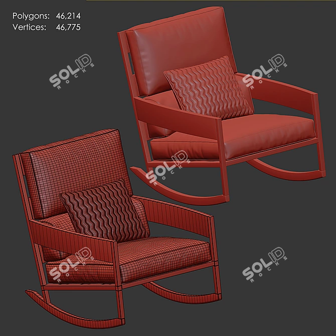 NAP Outdoor Swing Armchair 3D model image 5