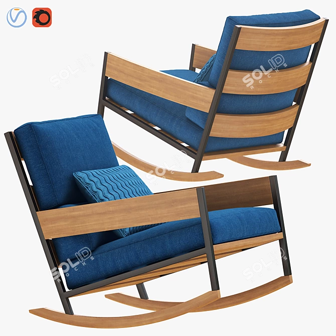 NAP Outdoor Swing Armchair 3D model image 6