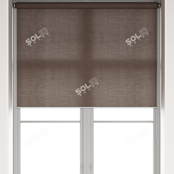 Customizable Roller Blinds Set 3D model image 5