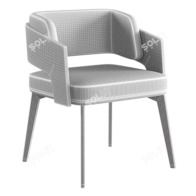 Luxurious Galea II Dining Chair 3D model image 5