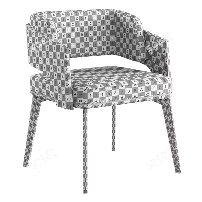 Luxurious Galea II Dining Chair 3D model image 6