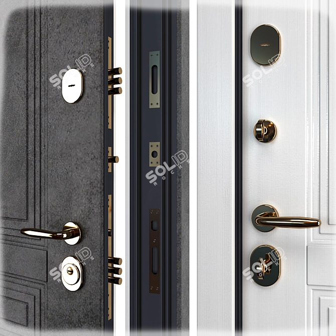 Elegance Metal Entry Door (Abvehr) 3D model image 2