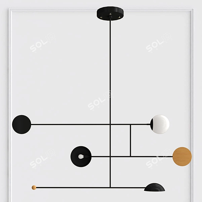 Modern Designer Lamp Collection 3D model image 2