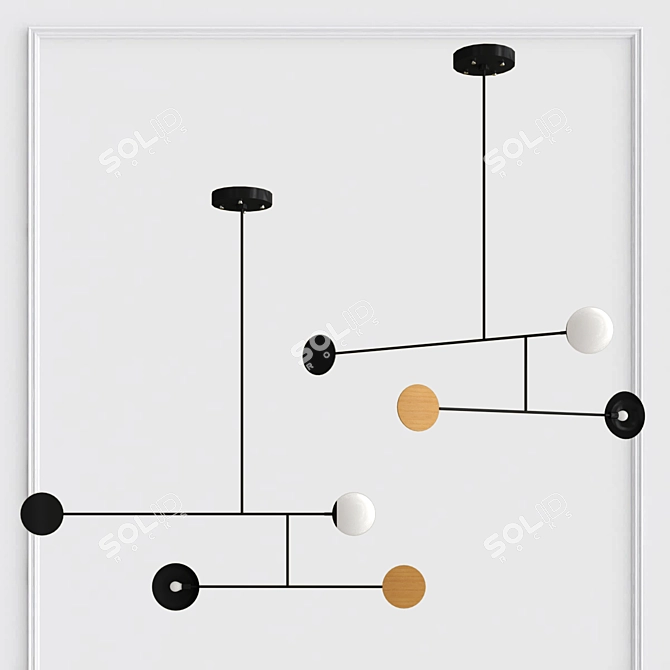 Modern Designer Lamp Collection 3D model image 3