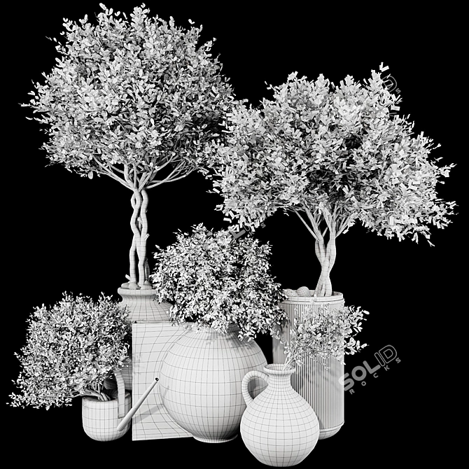 65 Blooming Tree Plant Collection 3D model image 5