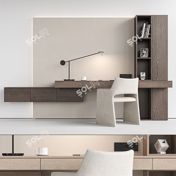 Modern NG01 Workstation Set 3D model image 2