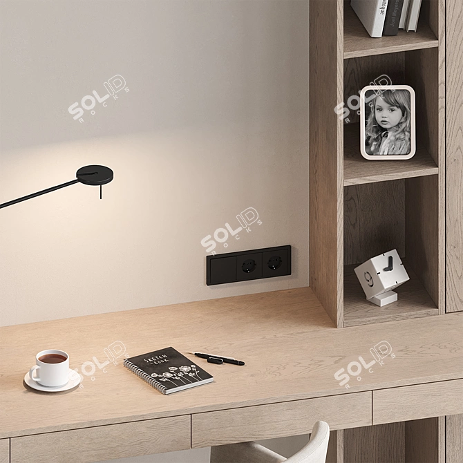 Modern NG01 Workstation Set 3D model image 3