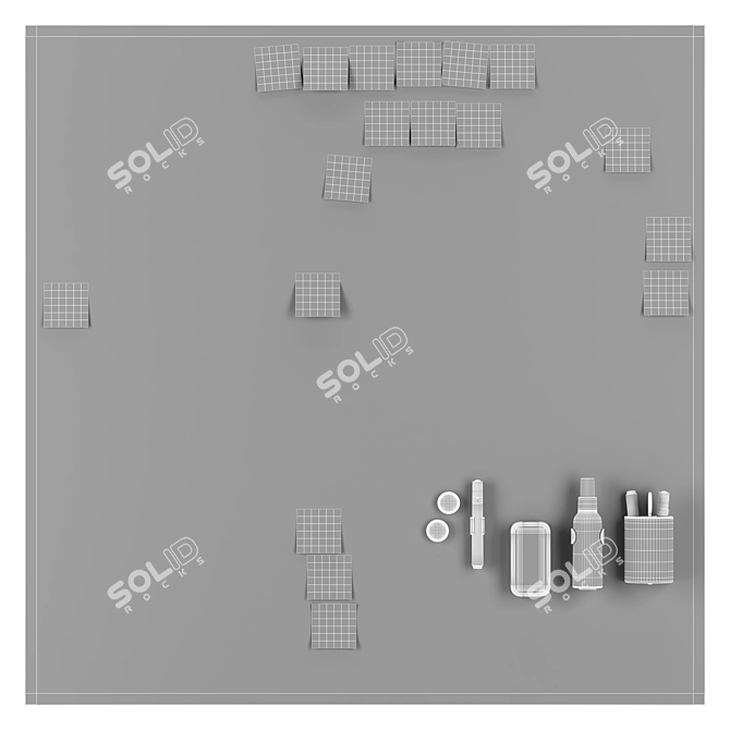 Lintex SILK WALL Magneitc Glass Board 3D model image 2