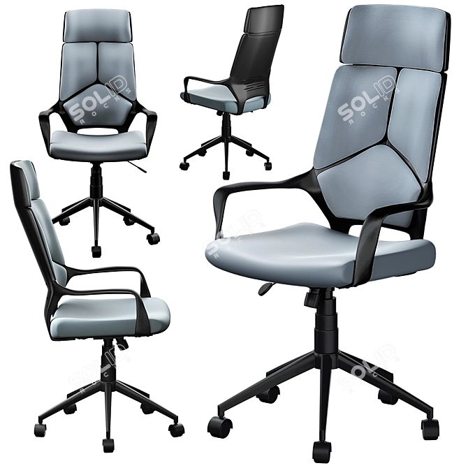 Elegant High-Back Office Chair 3D model image 1