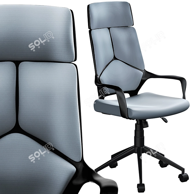 Elegant High-Back Office Chair 3D model image 4