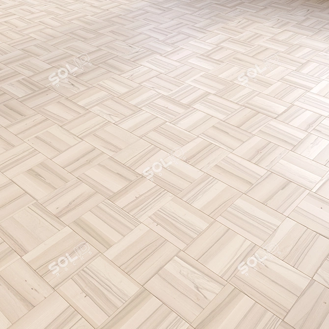 Modular Wood Floor 3D Model 3D model image 2