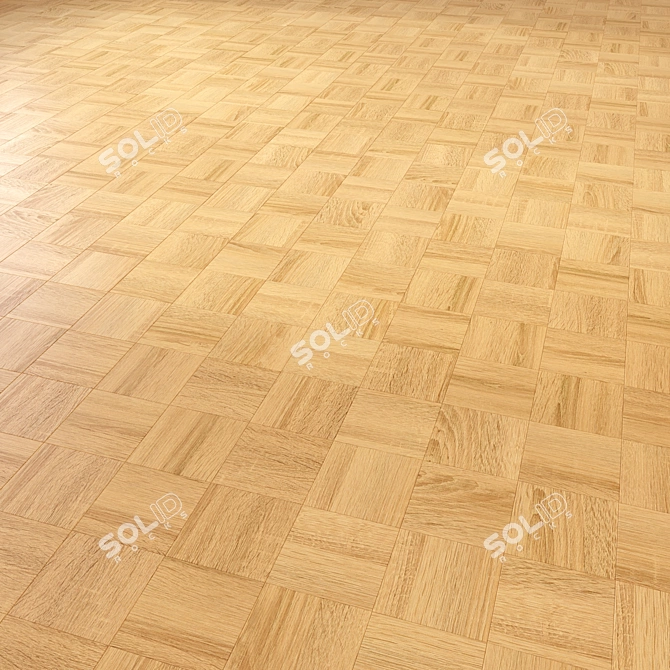 Modular Wood Floor 3D Model 3D model image 5