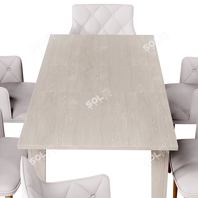Modern Dining Set Bundle Stan and Carl 3D model image 2