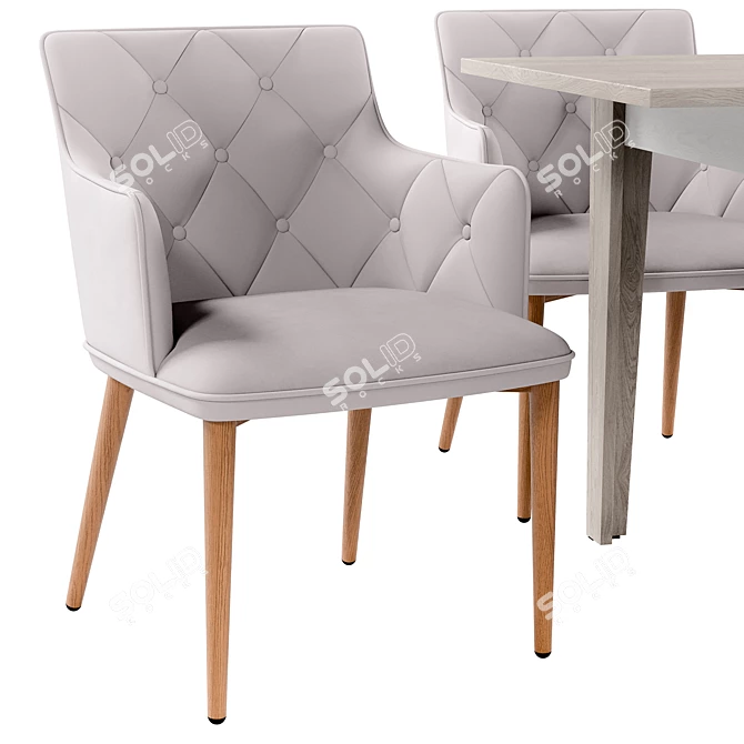 Modern Dining Set Bundle Stan and Carl 3D model image 3