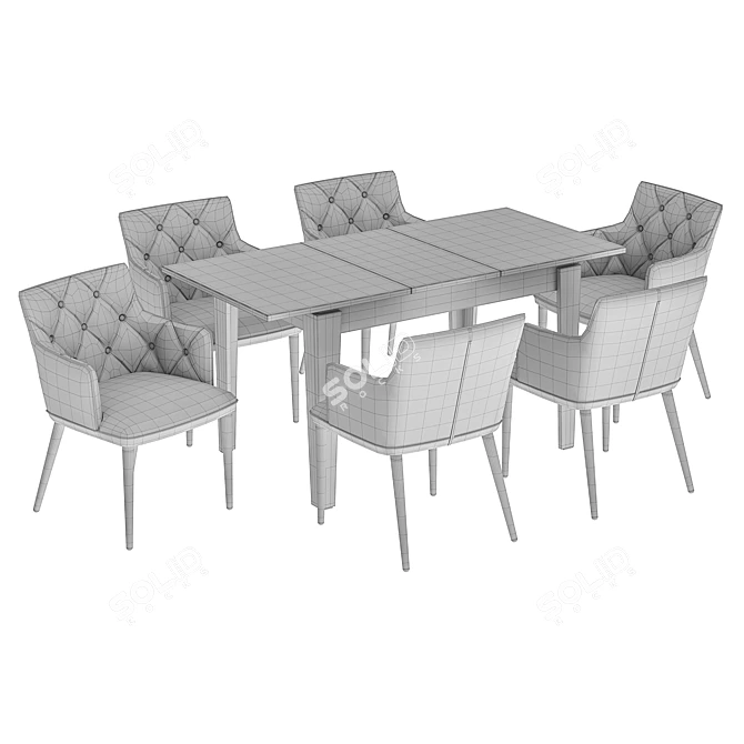 Modern Dining Set Bundle Stan and Carl 3D model image 5