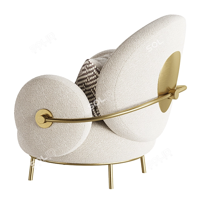 Modern SHELL Armchair 3D Model 3D model image 3