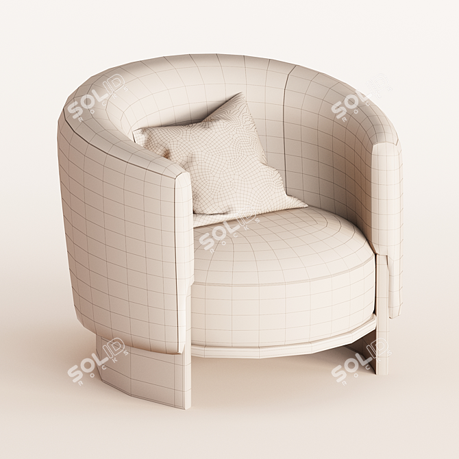 Ergonomic Hug Armchair 2017 3D model image 4