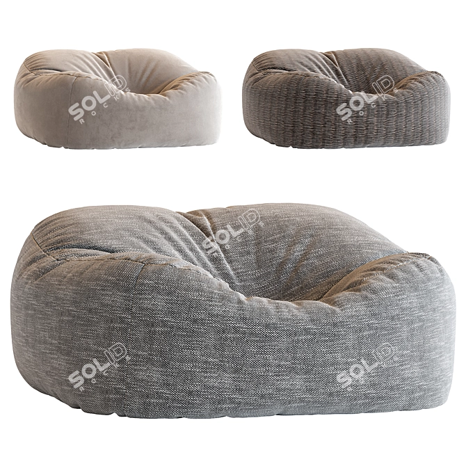 Mid-Century Modern Bean Bag N_1 3D model image 1