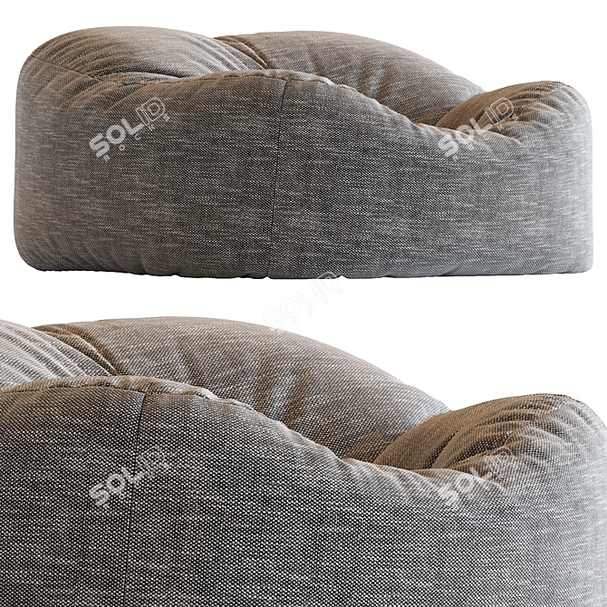 Mid-Century Modern Bean Bag N_1 3D model image 2