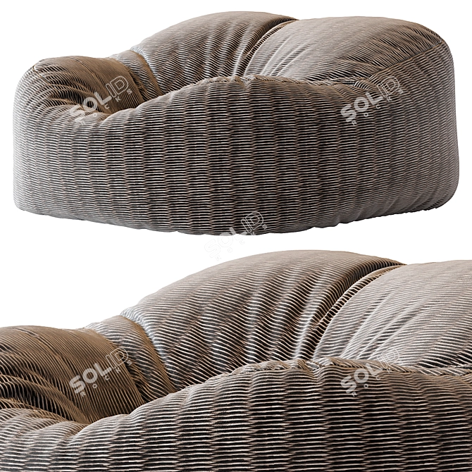 Mid-Century Modern Bean Bag N_1 3D model image 3