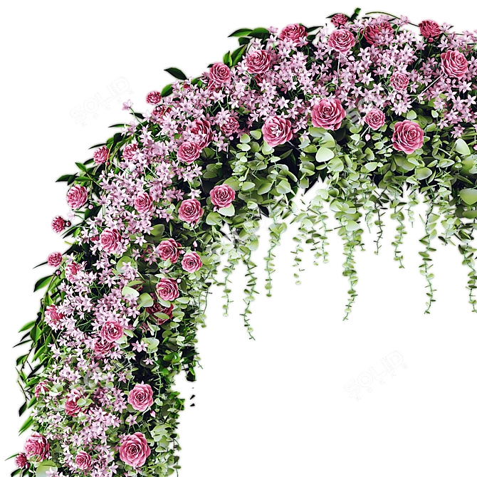 Elegant Wedding Arch Structure 3D model image 2