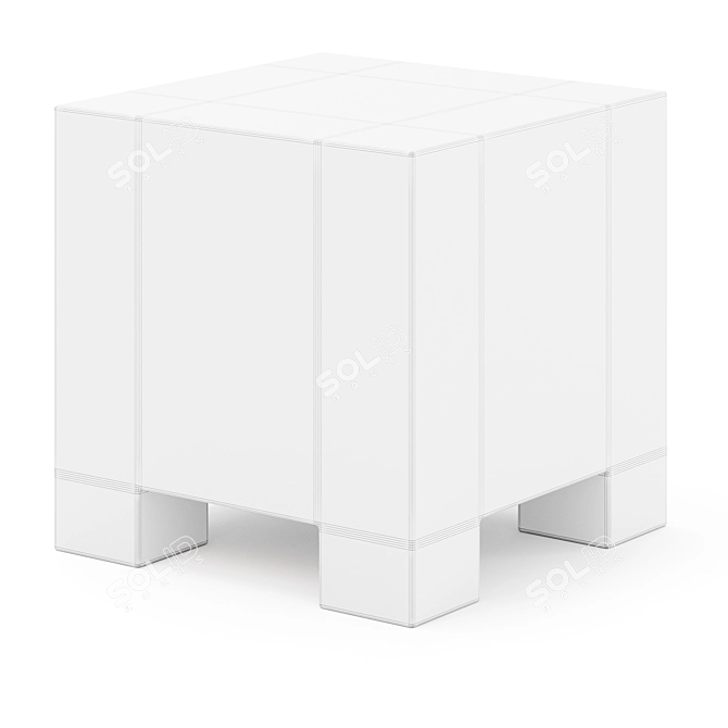 Sleek Kamari Side Table 3D model image 2