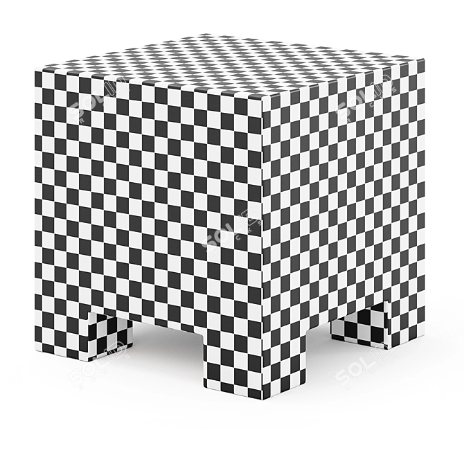 Sleek Kamari Side Table 3D model image 3