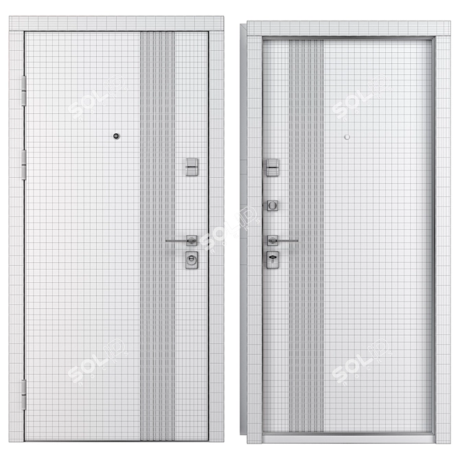 Bonita (Abvehr) Metal Entry Door 3D model image 4