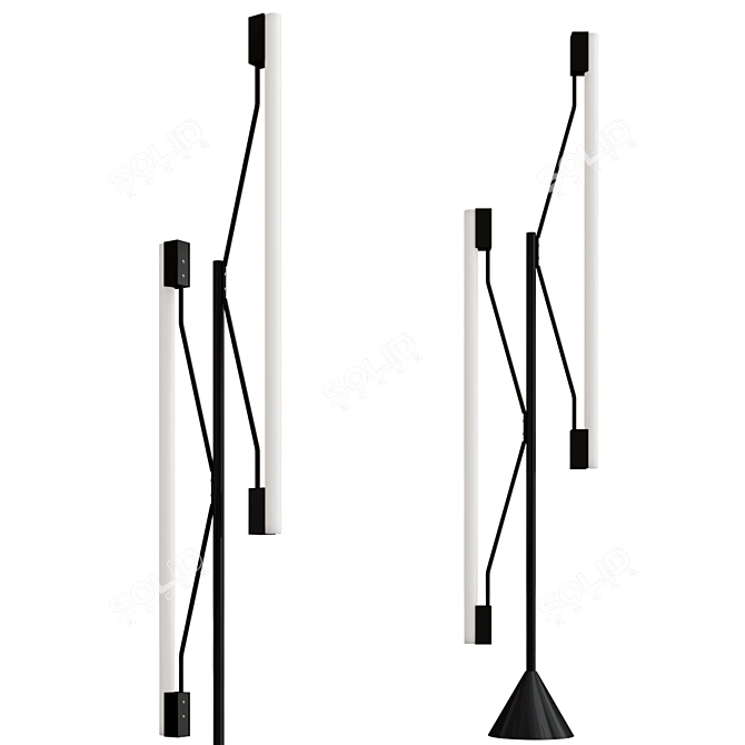 SLEEK TUBULAR FLOOR LAMP 3D model image 1