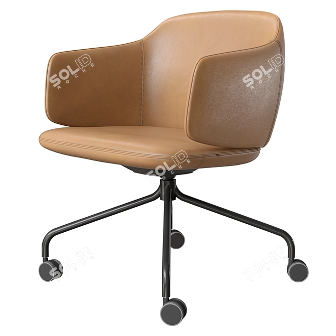 Organic Elegance Dwell Armchair 3D model image 1