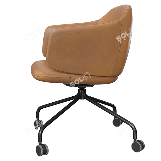 Organic Elegance Dwell Armchair 3D model image 2