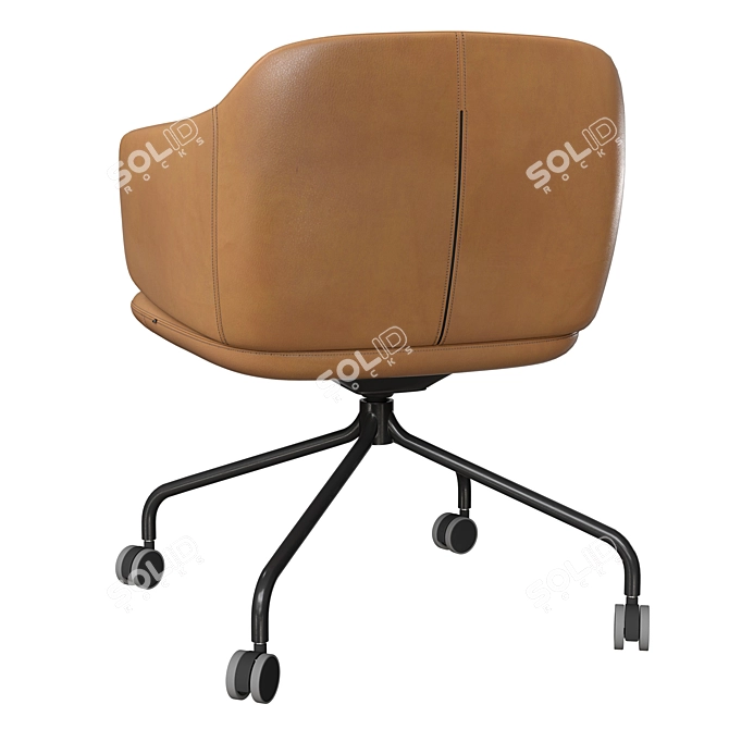 Organic Elegance Dwell Armchair 3D model image 3