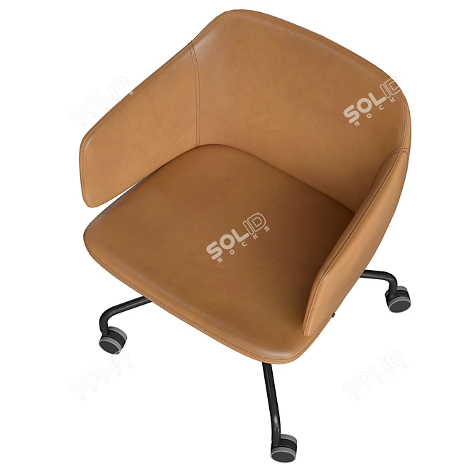 Organic Elegance Dwell Armchair 3D model image 4