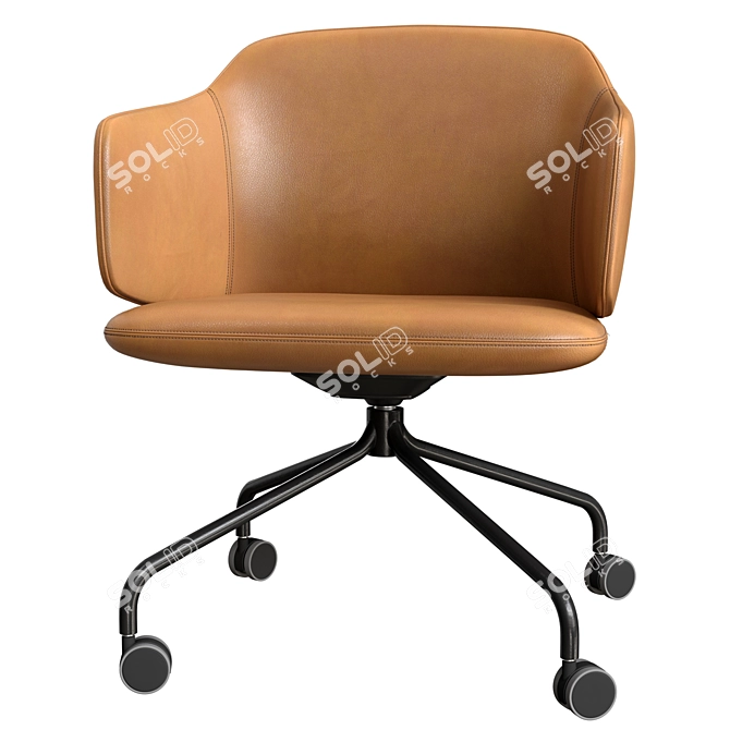 Organic Elegance Dwell Armchair 3D model image 5