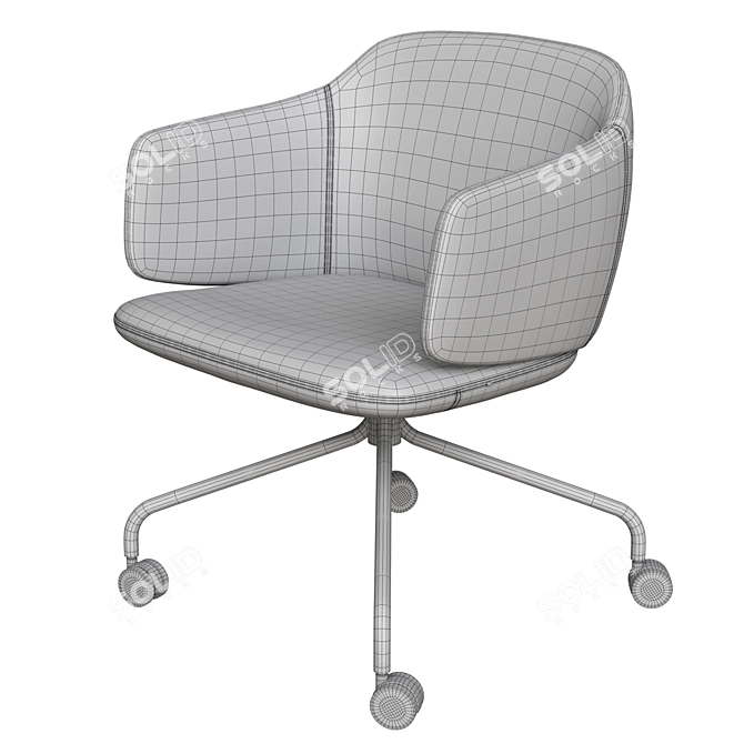 Organic Elegance Dwell Armchair 3D model image 6