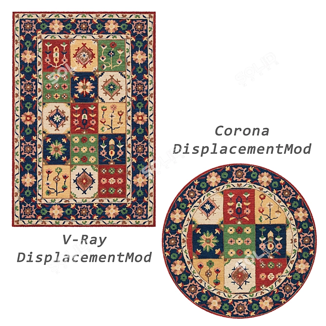 Versatile 3D Carpet Set 3D model image 3