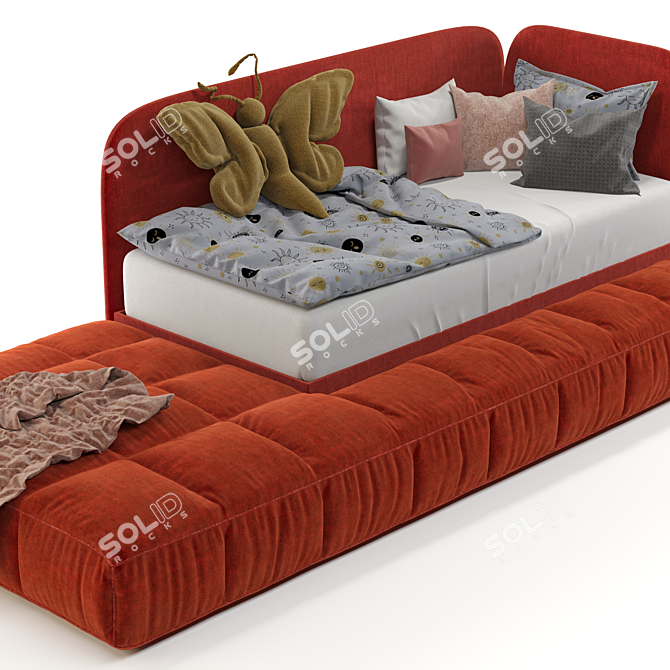 Contemporary Children's Sofa Bed 3D model image 5