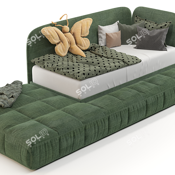 Contemporary Children's Sofa Bed 3D model image 6