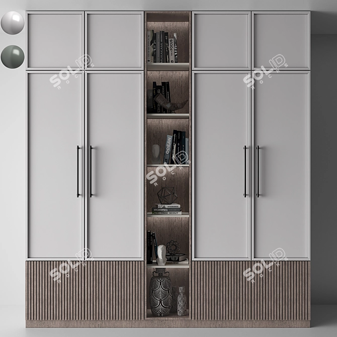 Customizable 3D Wardrobe Design 3D model image 1