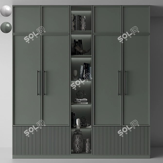 Customizable 3D Wardrobe Design 3D model image 2