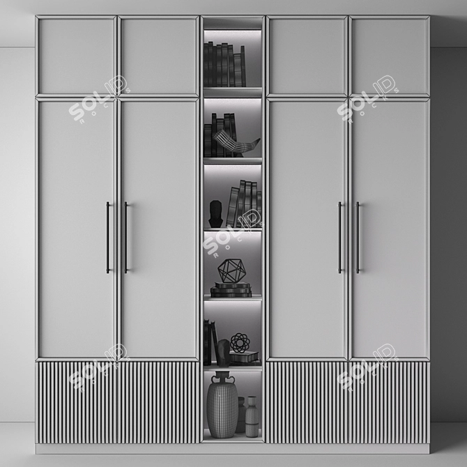 Customizable 3D Wardrobe Design 3D model image 4