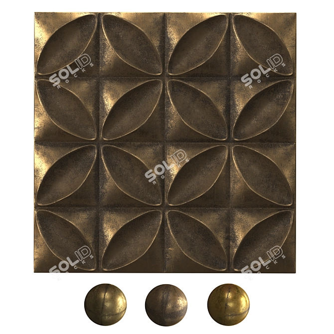 Textured Polystyrene Antique Ceiling Tiles 3D model image 1