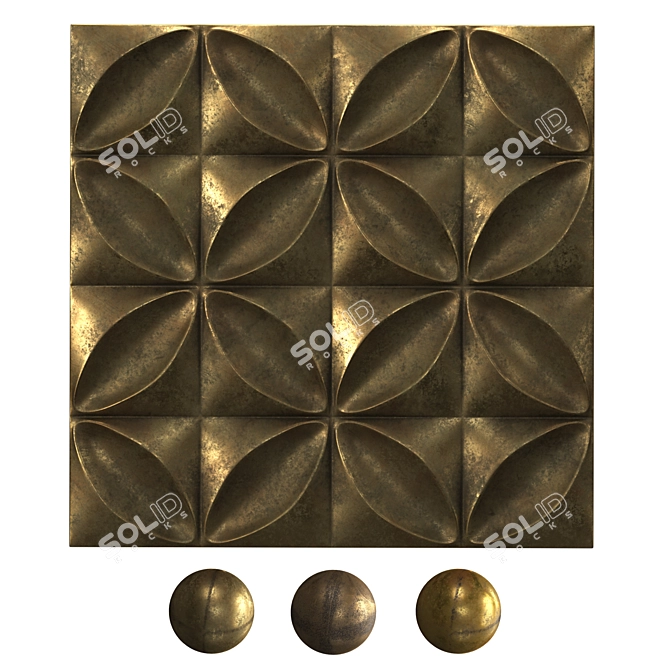 Textured Polystyrene Antique Ceiling Tiles 3D model image 2