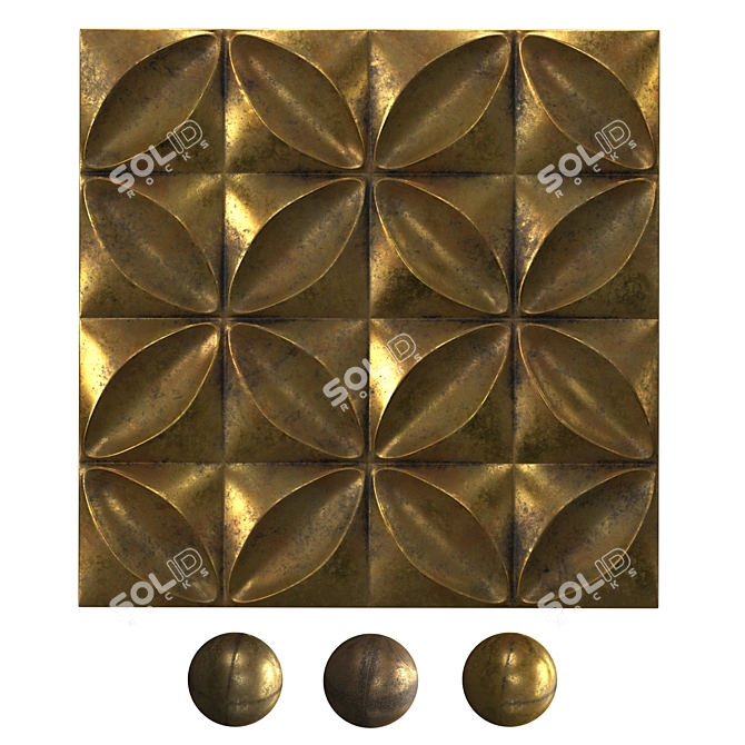 Textured Polystyrene Antique Ceiling Tiles 3D model image 3