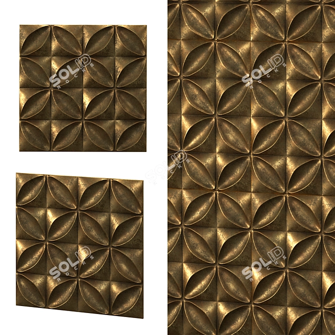 Textured Polystyrene Antique Ceiling Tiles 3D model image 4