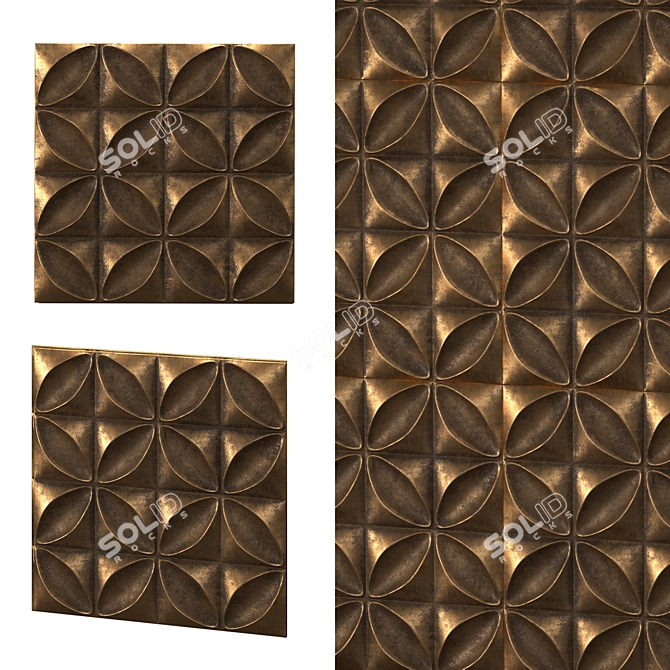Textured Polystyrene Antique Ceiling Tiles 3D model image 5