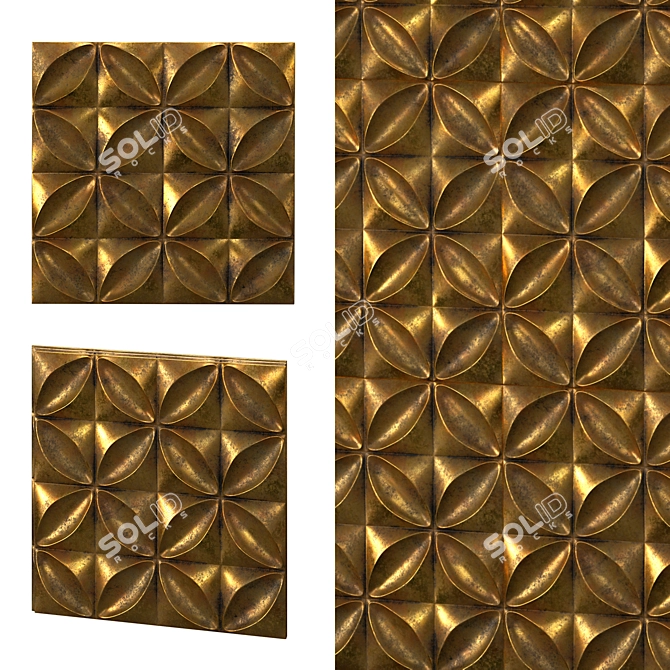 Textured Polystyrene Antique Ceiling Tiles 3D model image 6